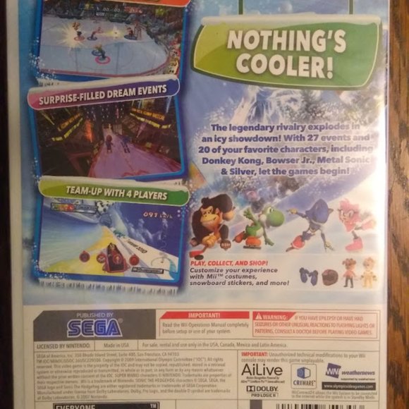 NEW Nintendo Wii Mario & Sonic at the Olympic Winter Games - Vancouver 2010 - Picture 2 of 4